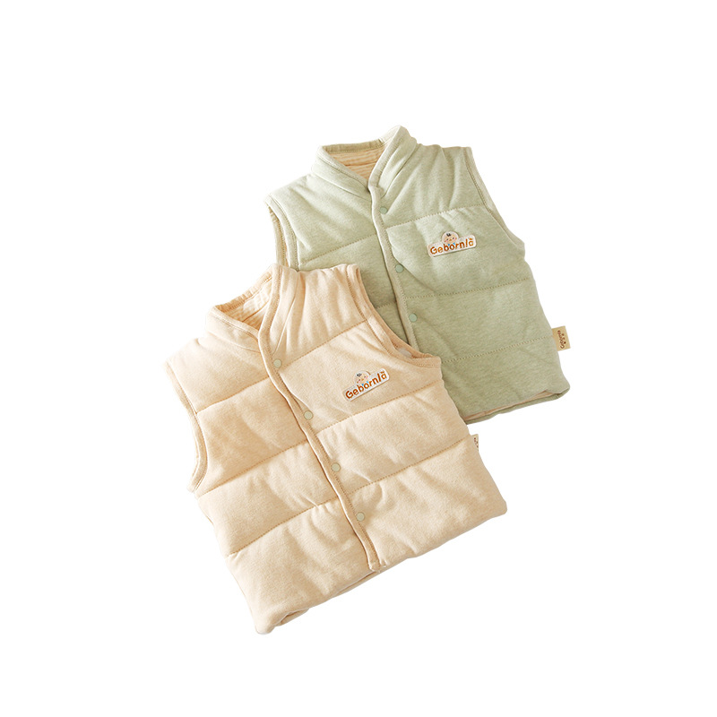 GE Bella Chaleco acolchado de algodón de color infantil Chaleco de algodón de color para niños y niñas Rebeca caliente para bebés Otoño e Invierno