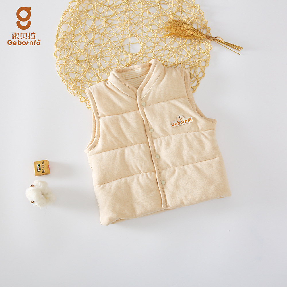 GE Bella Chaleco acolchado de algodón de color infantil Chaleco de algodón de color para niños y niñas Rebeca caliente para bebés Otoño e Invierno
