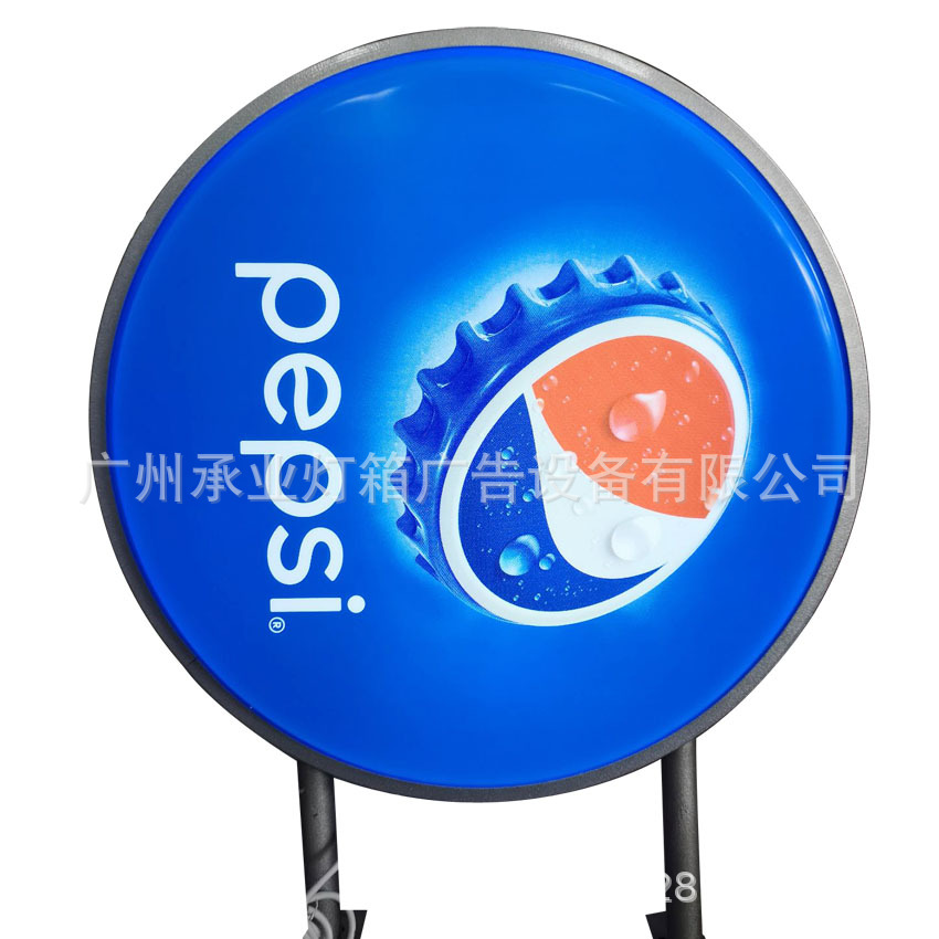 圆形丝印灯箱 户外防水灯箱 广告灯箱 承业灯箱厂制造