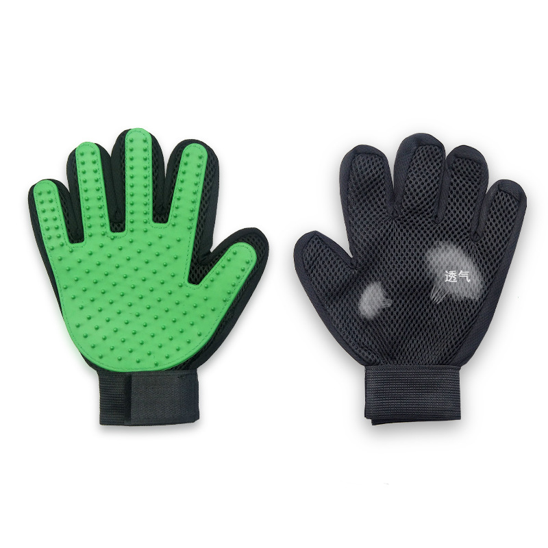 Promoción de perros Guantes de limpieza de mascotas Guantes de masaje de aseo para mascotas Cepillo de masaje de baño para perros