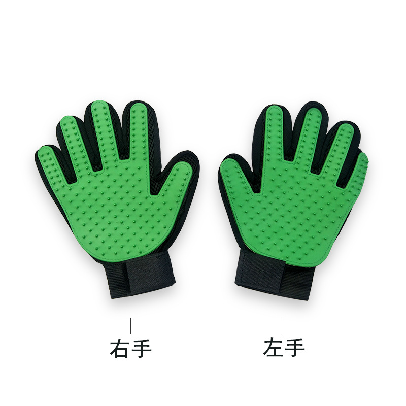 Promoción de perros Guantes de limpieza de mascotas Guantes de masaje de aseo para mascotas Cepillo de masaje de baño para perros