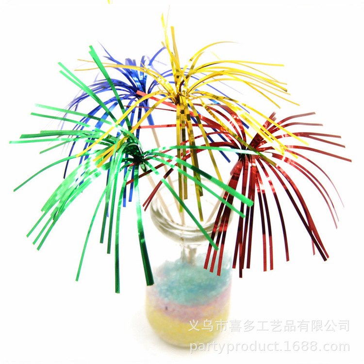 Desechable colorido creativo palo de cigarrillo palo de fruta tenedor pastel palo plato de fruta decoración palo Hotel KTV bar palo de vino