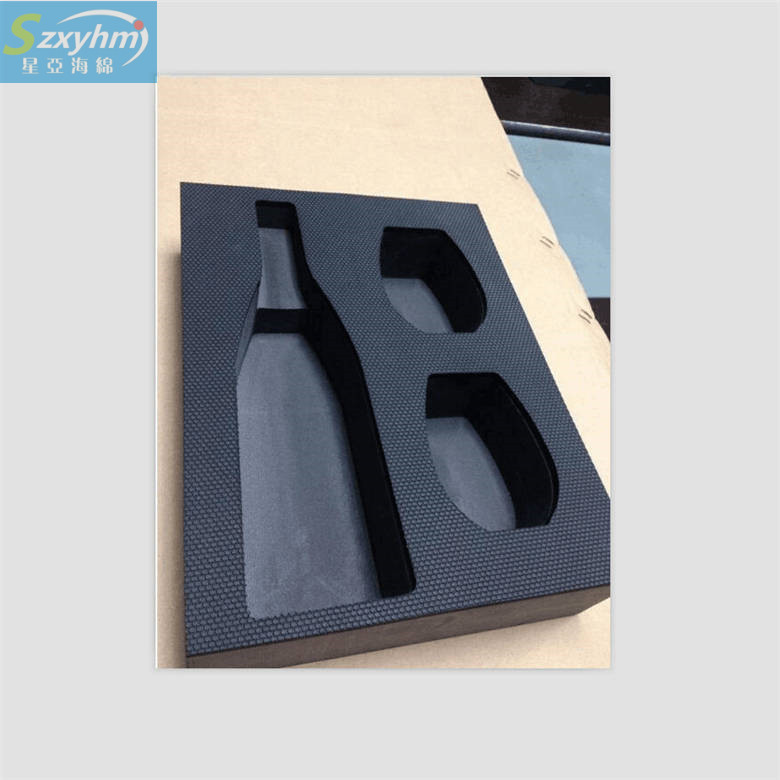 推荐内垫海绵包装盒植绒贴绒 背胶粘贴异形泡棉厂家 2mm厚度薄片