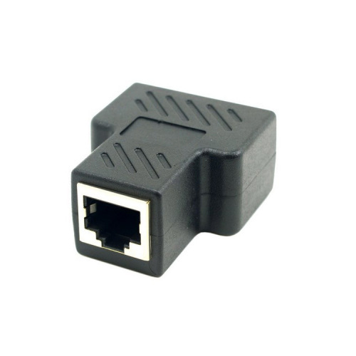 RJ45 Splitter Connector Network T-Rack Converter Ethernet Cable Adapter CAT6 Male to Female with Shielding
