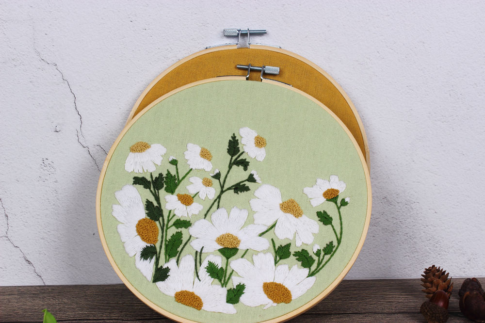 DIY bordado hecho a mano material paquete amistad flor tela Europea flor y hierba material paquete kit ventas directas de la fábrica