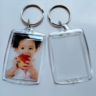 Factory spot wholesale transparent blank photo acrylic photo frame keychain keychain pendant DIY