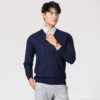 Blue, V-neckline