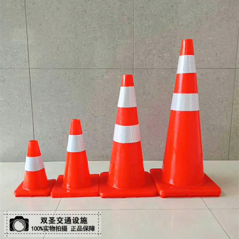 Conos de tráfico reflectantes de PVC y caucho, resistentes y duraderos, venta al por mayor directamente de fábrica