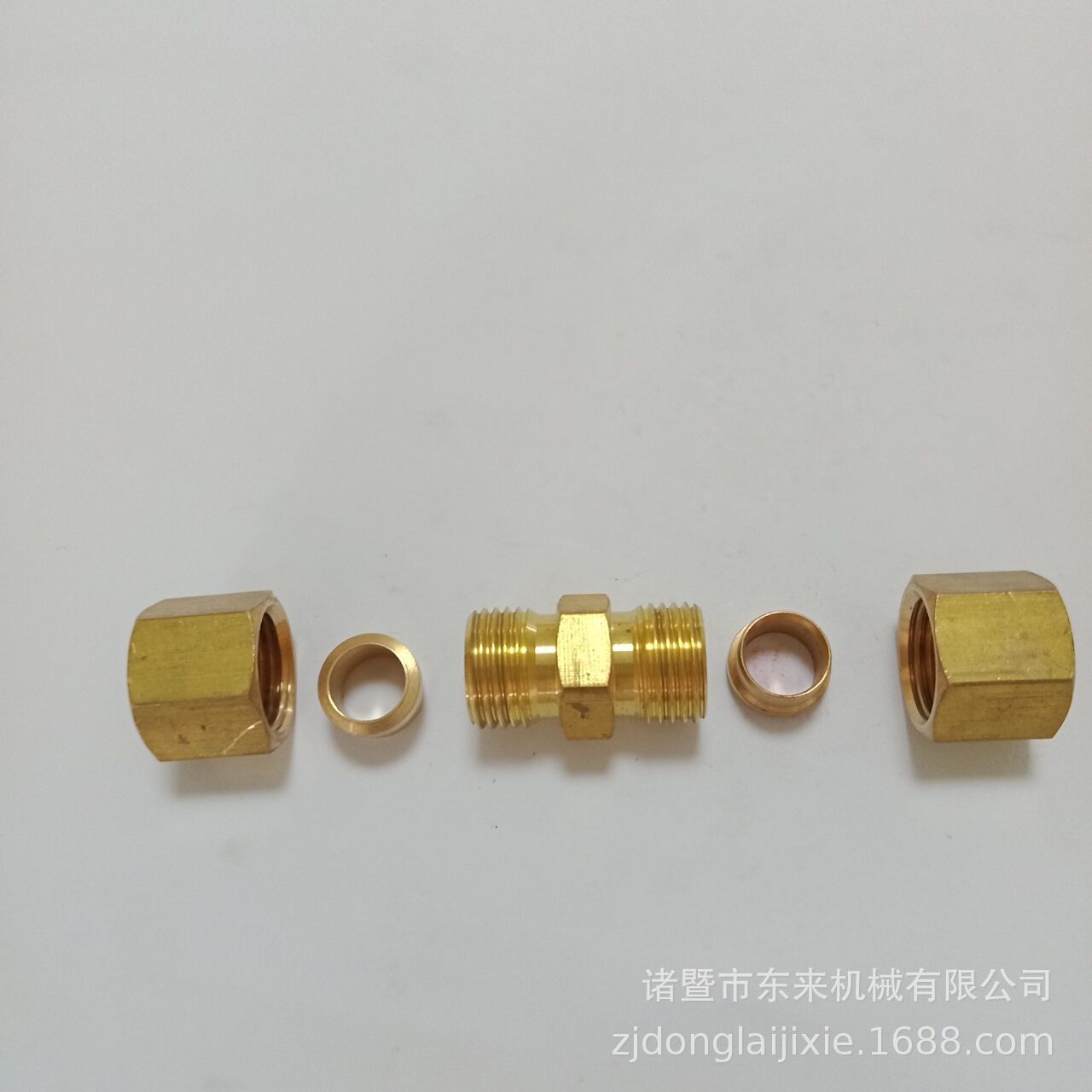 尼龙黄铜双卡套接头 尼龙铜管接头 尼龙管接头 点胶机接头