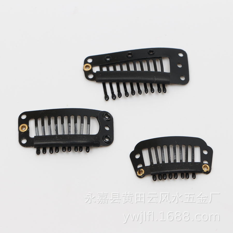 2,8-3,4 CM peluca clip en forma de U extensión del pelo gota de agua BB clip de pelo fetal 8 dientes pelo real accesorios de fijación peine de peluquería