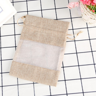 Gauze bag stitching bag window gauze bag sack storage bunched sack cosmetic packaging drawstring spot wholesale