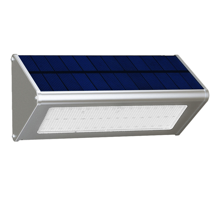 Suministro directo de fábrica lámpara de calle solar 48led aleación de aluminio luz inteligente sentido calle lámpara patio radar inducción lámpara de pared