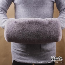 秋冬仿獭兔毛皮草毛毛暖手筒宝保温手捂筒保暖配饰毛绒加厚暖手套
