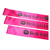 High -end welcome etiquette belt rose red seal black Hen party shoulder strap wholesale festival supplies shoulder strap