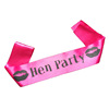 High -end welcome etiquette belt rose red seal black Hen party shoulder strap wholesale festival supplies shoulder strap