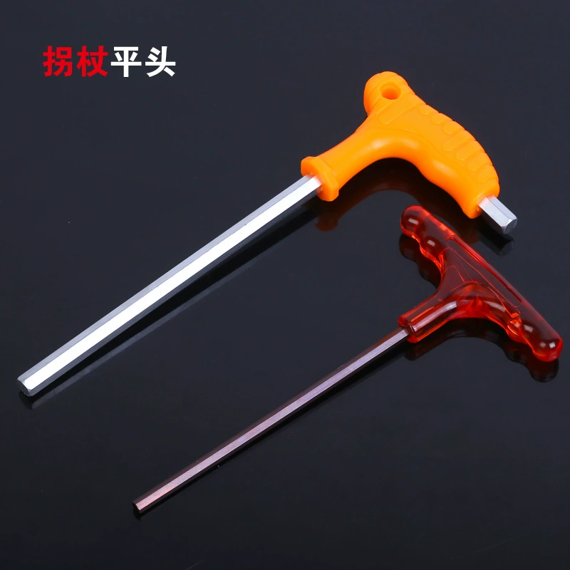 Бренд Yonggong, оптовая продажа, костыль, пластиковая ручка, шестиугольный 40CR, одиночный Т-образный набор ключей с расширенной плоской головкой, ручной ключ