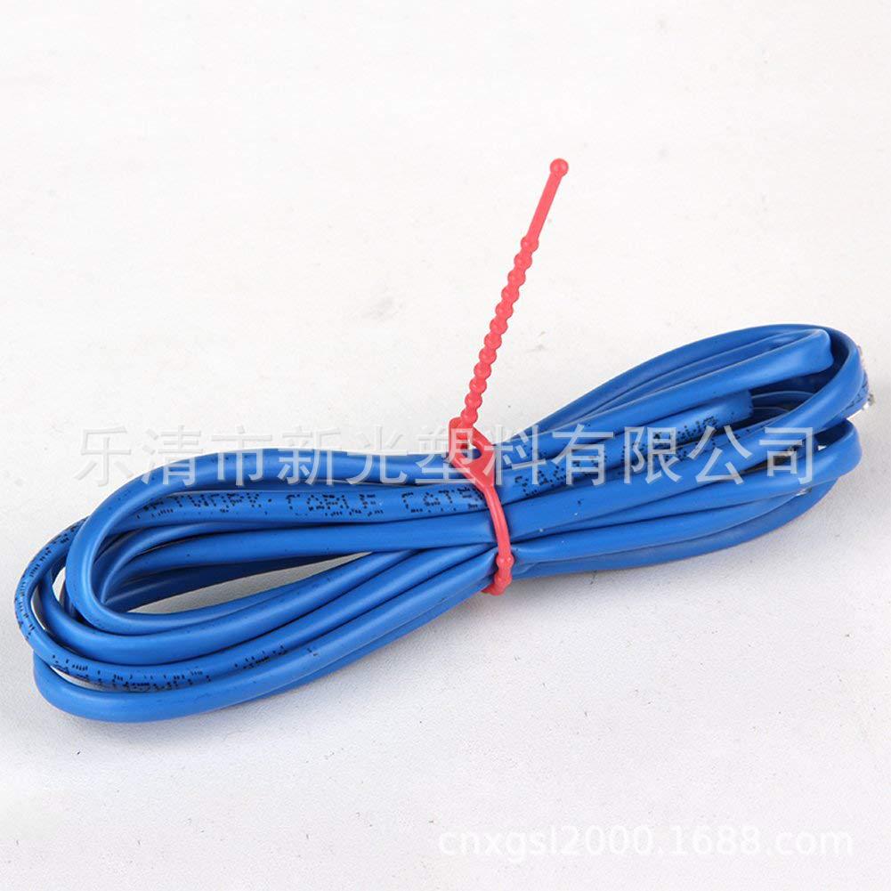 珠型3*150*180mm塑料可松尼龙扎带索带束线带 株扣黑白色新光塑料