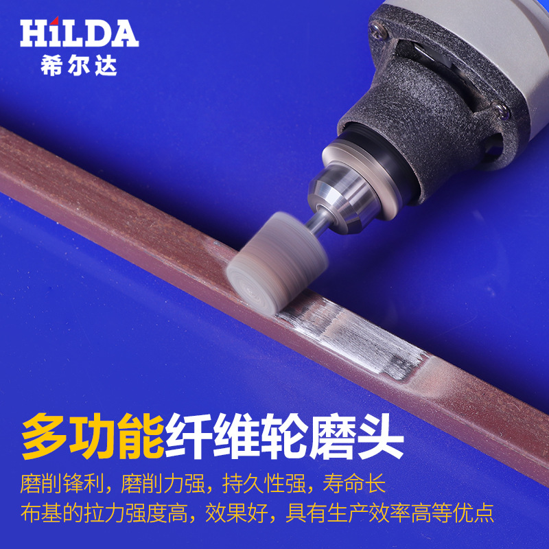 Suministro 3 ~ 6MM de nylon cabeza de pulido de la rueda de pulido rueda de fibra no tejida eléctrica cabeza de molienda de fibra cilíndrica cabeza de molienda