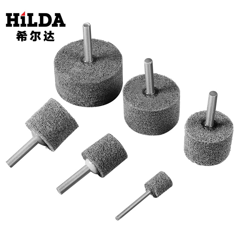 Suministro 3 ~ 6MM de nylon cabeza de pulido de la rueda de pulido rueda de fibra no tejida eléctrica cabeza de molienda de fibra cilíndrica cabeza de molienda