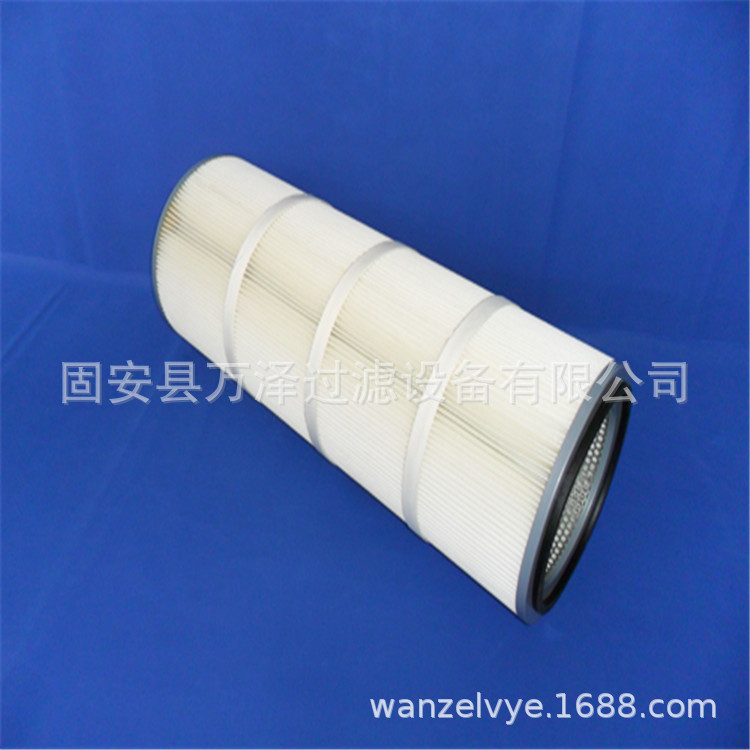万泽厂家供应大连船用燃气轮机除尘滤芯 聚酯纤维滤筒无纺布