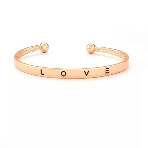 European and American Korean version versatile simple rose gold open metal lettering LOVE couple bracelet bracelet