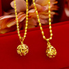 Gold -plated jewelry sand gold water droplet pendant gold plating ladies necklace hollow flower hydrangea necklace fights for multiple sources