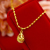 Gold -plated jewelry sand gold water droplet pendant gold plating ladies necklace hollow flower hydrangea necklace fights for multiple sources