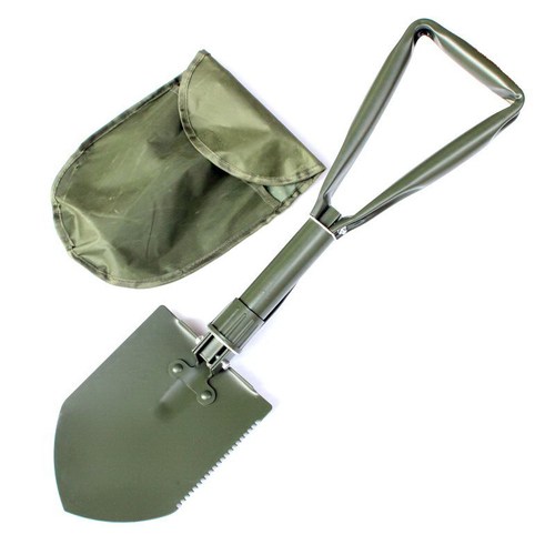 Hardware tools wholesale army green shovel outdoor folding shovel large triangular handle medium shovel small folding shovel