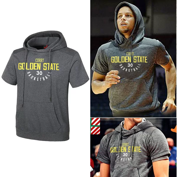 Warrior Curry Cotton Sports Short-sleeved T-shirt Jersey Basketball Training Appearance Hooded Sweater