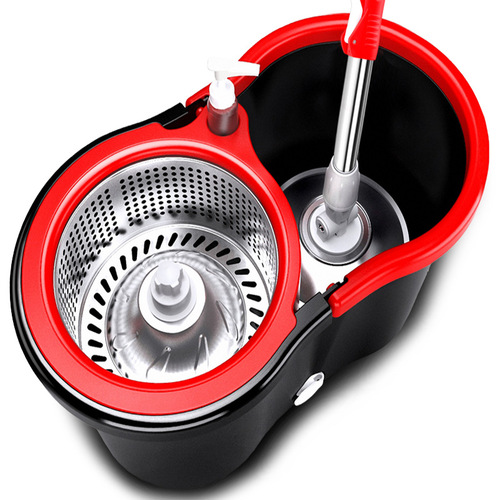 Dual-Drive Paddle Mop Bucket Household Hand-Free Lazy Mop Cloth Floating Basket Octagonal Bucket Round-Tip Rotating Mop