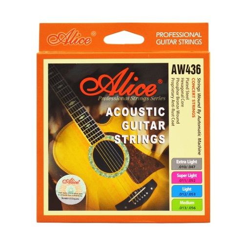 Alice Alice strings AW436 phosphor bronze folk acoustic guitar 1 string Yixuan set of 6 accessories black string complete set