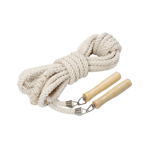 Multi-person student skipping rope wholesale cross-border group hemp rope wooden handle collective skipping large rope high school entrance examination group long skipping rope