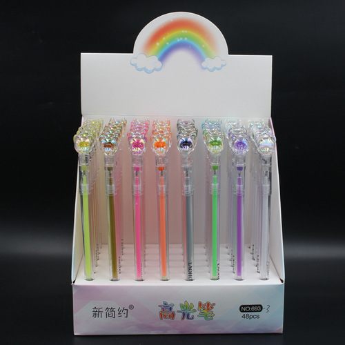 New simple color multi-functional writing pen, special high-gloss pen for handbook, quick-drying 693 new high-gloss pen
