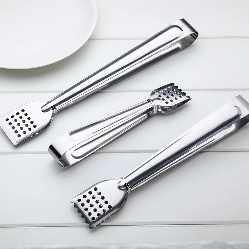 Нержавеющая сталь с отверстиями для пищевых зажимов для хлеба стейк барбекю для пищевых зажимов для посуды для кухонных приборов Tongs