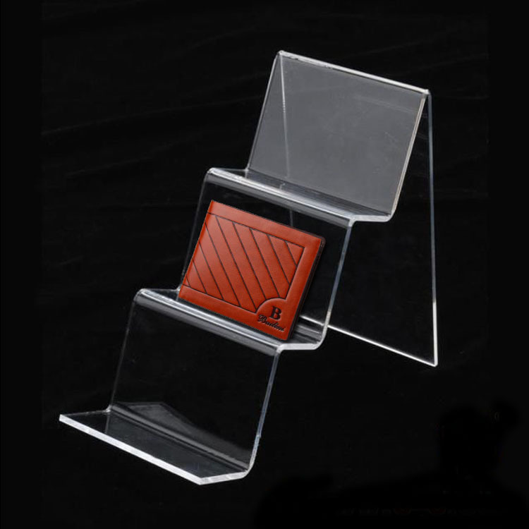 压克力钱包展示架 透明多层有机玻璃钱包陈列架 亚克力钱包架