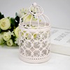 Zakka hollow pattern bird cage creative home decoration European -style decorative iron can put candles metal candlesticks