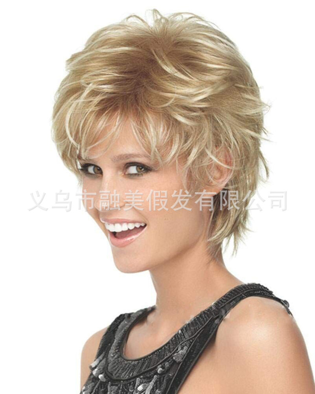 European and American wig female white gradient prosthetic cover Matt chemical fiber high temperature silk hairstyle foreign trade hot sale European and American wig female white gradient prosthetic cover Matt chemical fiber high temperature silk hairstyle foreign trade hot sale
