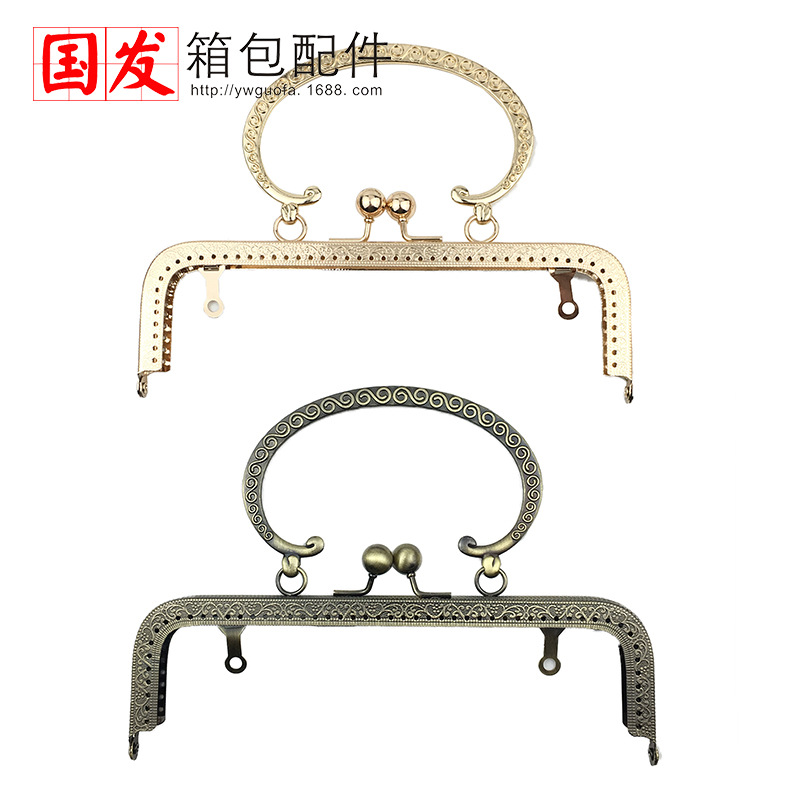 20cm relieve cuadrado en forma de C mano mano oro gran S mano mano bronce oro ligero