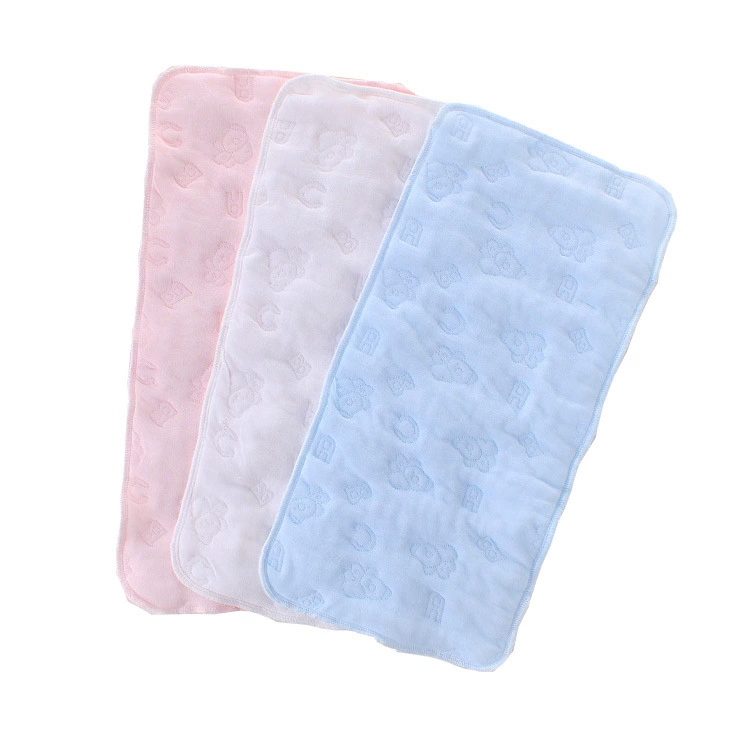 Newborn Ecological Cotton Diapers (Cloth) — Folded 42×20 cm, Packable 20 pcs, White/Pink/Blue