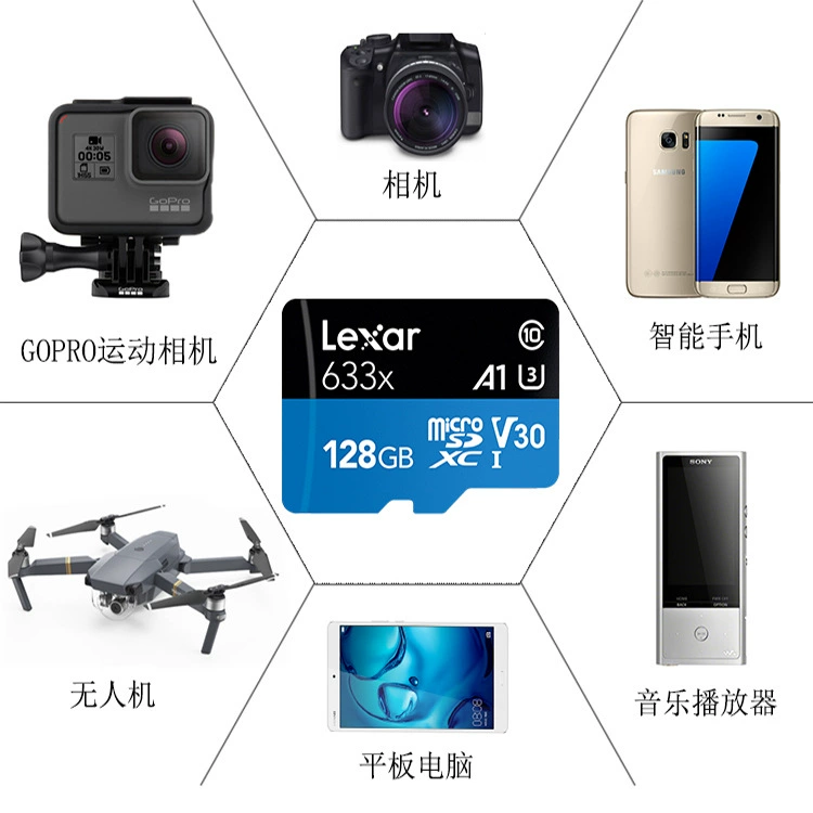 Lexar 633X TF карта памяти для видеорегистратора, 128 ГБ