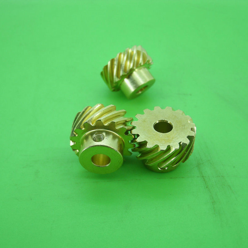 交错轴平行轴0.8模45度螺旋铜齿轮斜齿轮左右旋向