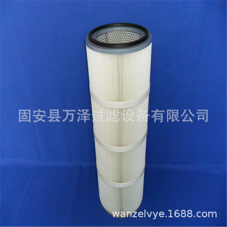 万泽厂家批发各种型号规格焊接烟尘滤筒 通孔椭圆形除尘滤芯