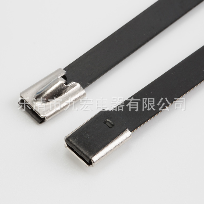 JHCP4.6mm/7.9mm系列304喷塑自锁式不锈钢扎带厂家批发供应