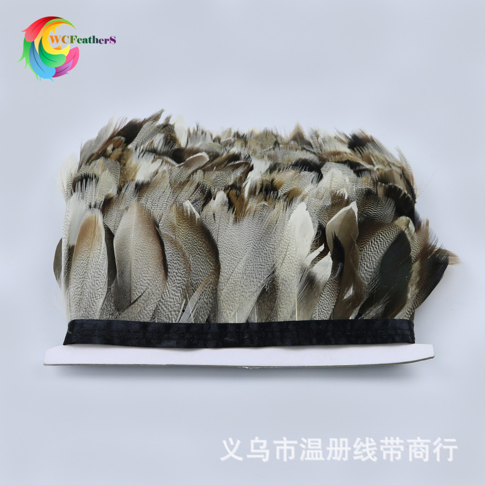 温册羽毛新品青野鸭羽毛花边服装头饰饰品辅料配件鸭毛青花现货