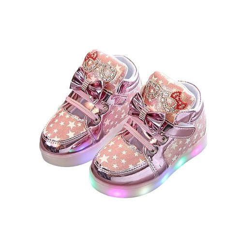 2024 Spring and Autumn Korean version of the new breathable Velcro flashing lights for children and young children, luminous casual shoes for boys and girls, sneakers wholesale