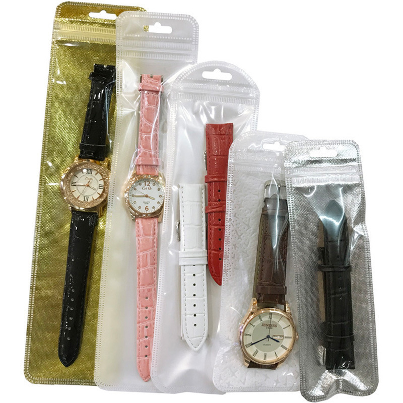 Spot watch with slender packaging bag translucent strip plastic self-sealing bag key chain jewelry sealing pocket