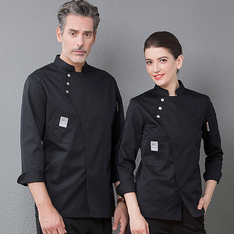 Chef ropa de trabajo de los hombres de manga larga otoño Hotel Occidental restaurante cocina cantina catering chef occidental ropa de trabajo al por mayor