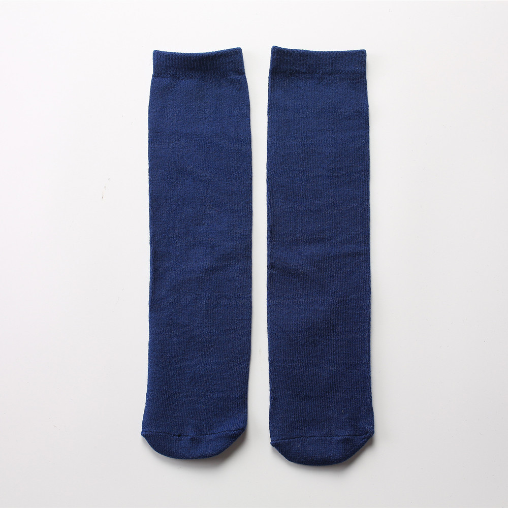 Calcetines de la pila de las mujeres calcetines del padre-hijo del estilo de muy buen gusto brillante del mediados de-becerro del color sólido calcetines del algodón de la moda del todo-fósforo del estilo japonés para los adultos y los niños