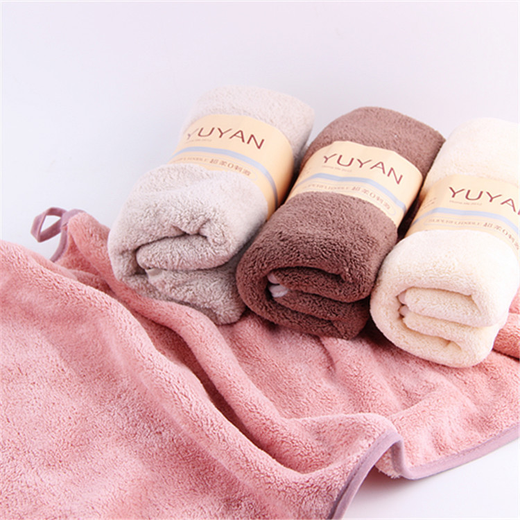 High-density coral fleece nano-absorbent lint-free super soft Hemming face washing large towel roll-up waist-seal face towel High-density coral fleece nano-absorbent lint-free super soft Hemming face washing large towel roll-up waist-seal face towel