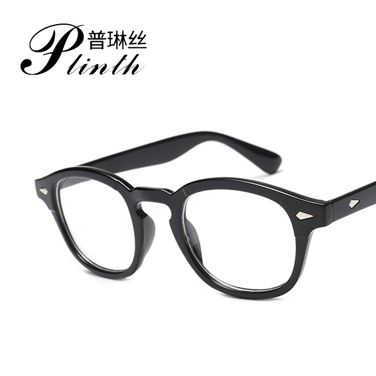 Yu Wenle Same Style Glasses Men's Retro Art Glasses Frame Frame Fashionable Matching Glasses Frame Rice Nail Round Frame Small Frame European and American
